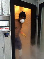 West Ham players and cryotherapy chamber